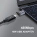 USB C na USB Micro adapter črn