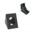 Kotnik 20x20x20 za 20mm profile U6 črni LKC