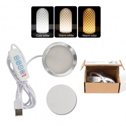 Bel okrogel USB LED svetlobni komplet | DIY deli za svetilke