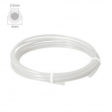 Bela PTFE cevka 2,5 x 4 mm, 1 m