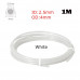 Bela PTFE cevka 2,5 x 4 mm, 1 m